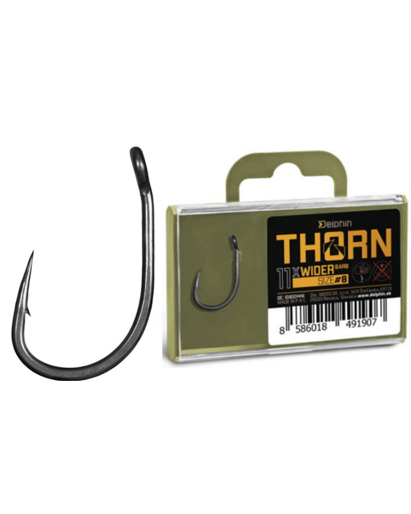 Haczyki Karpiowe Delphin Thorn Wider roz. 8 11szt.