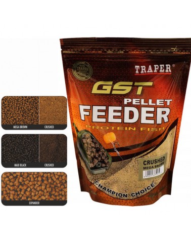 Pellet Traper GST Feeder Mega Brown Kruszony 500g