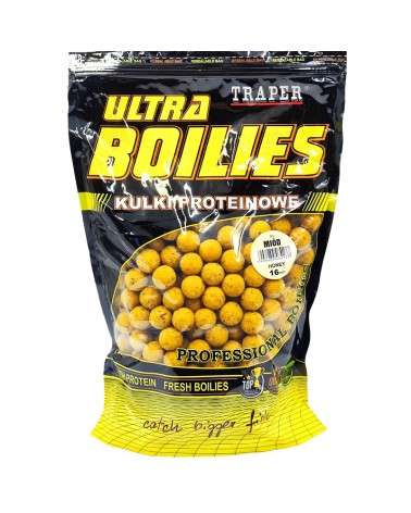 Kulki Proteinowe Traper Ultra Zanętowe Miód 16mm 1kg
