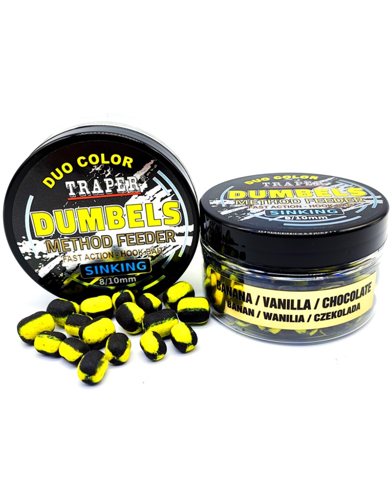 Dumbels Traper Duo Color Sinking Banan/Wanilia/Czekolada 8-10mm 30g
