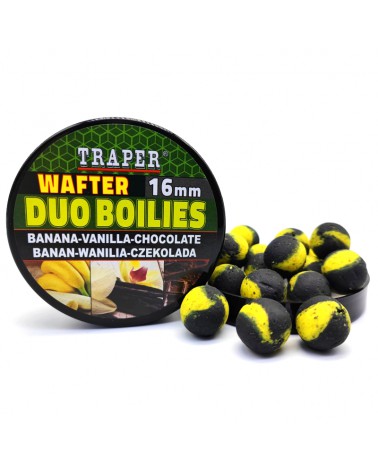 Kulki Proteinowe Traper Wafter Duo Boilies Banan/Wanilia/Czekolada 16mm 40g