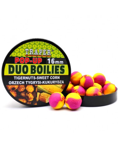 Kulki Proteinowe Traper  Pop-Up Duo Boilies Orzech Tygrysi/Kukurydza 16mm 40g