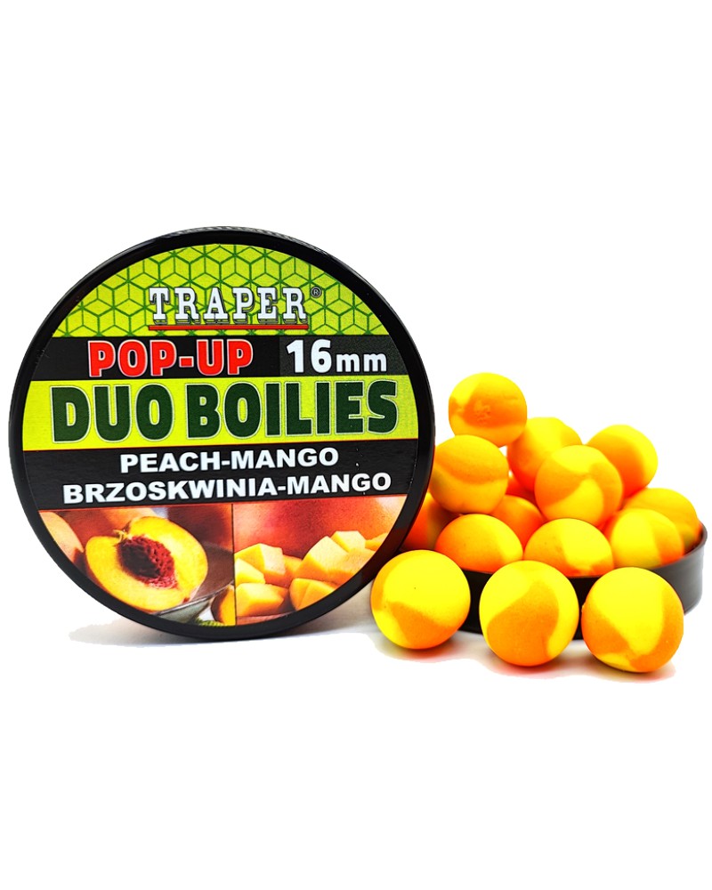 Kulki Proteinowe Traper Pop-Up Duo Boilies Brzoskwinia/Mango 16mm 40g