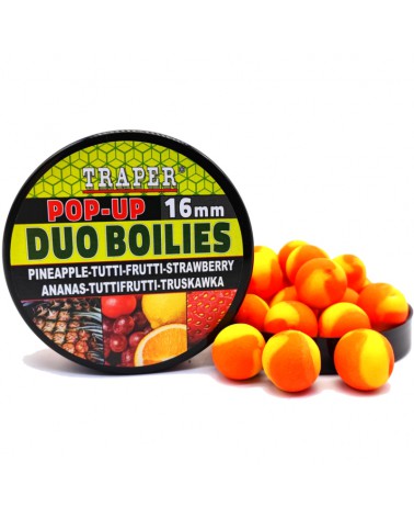 Kulki Proteinowe Traper Pop-Up Duo Boilies Ananas/Tutti-Frutti/Truskawka 16mm 40g