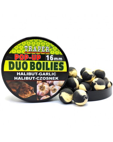 Kulki Proteinowe Traper Pop-Up Duo Boilies Halibut/Czosnek 16mm 40g