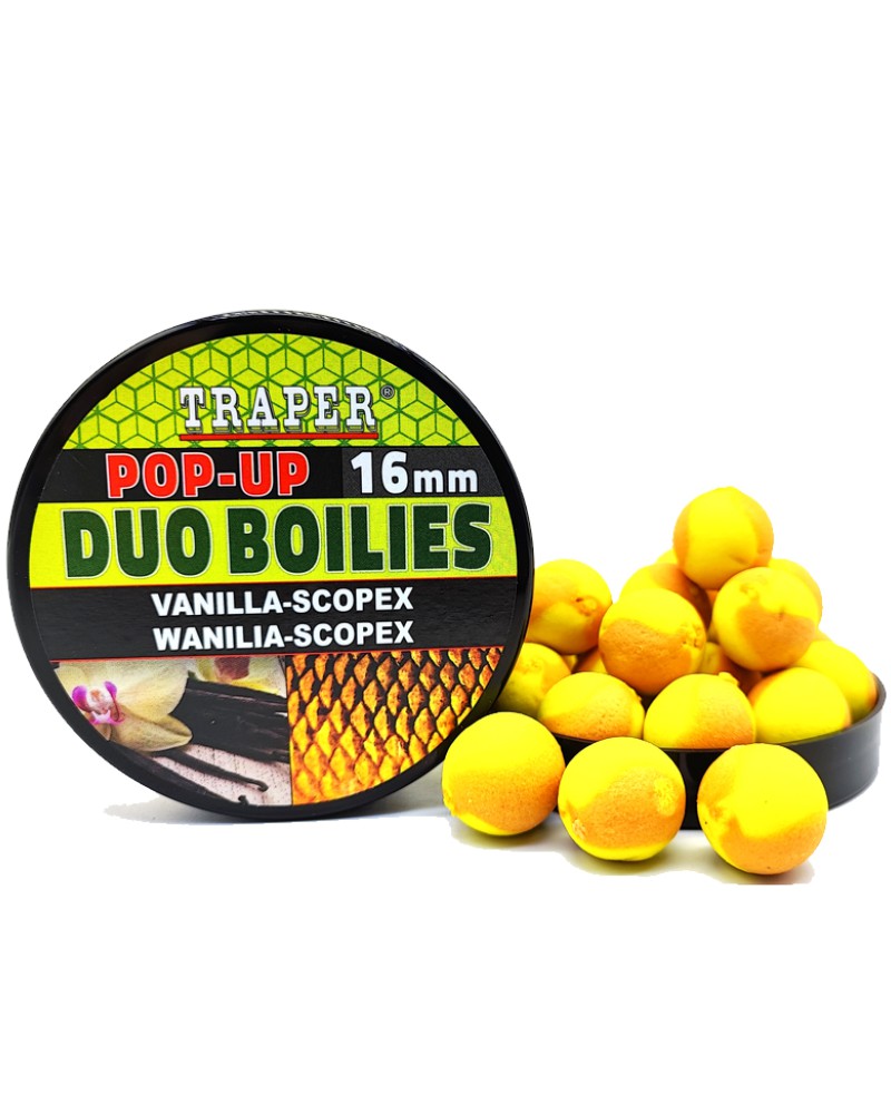 Kulki Proteinowe Traper Pop-Up Duo Boilies Wanilia/Scopex 16mm 40g