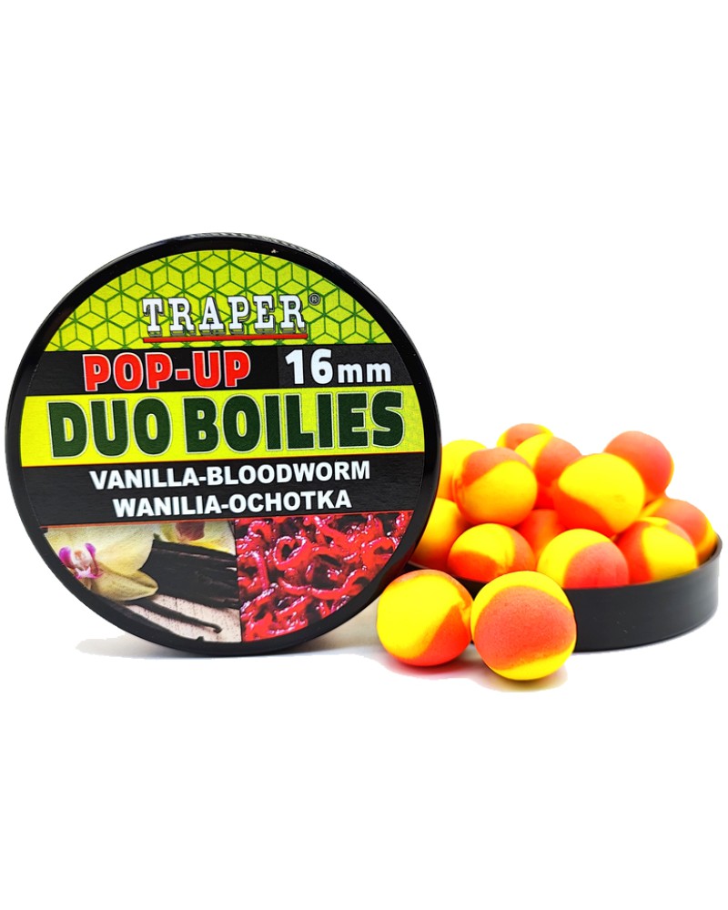 Kulki Proteinowe Traper Pop-Up Duo Boilies Wanilia/Ochotka 16mm 40g