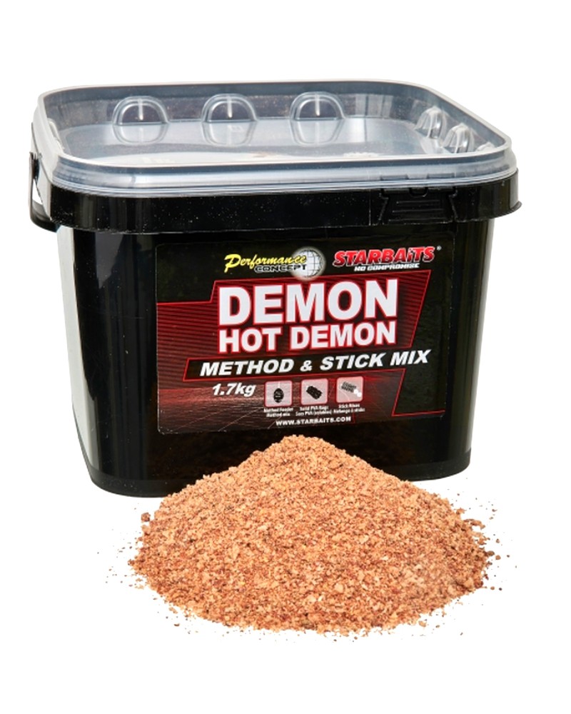 Zanęta Z Wiadrem Starbaits Concept Demon Hot Demon Method & Stick Mix 1.7kg