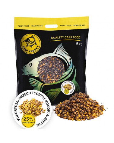 Mix Ziaren Carp Target Orzech Tygrysi Konopia Rzepik 5kg