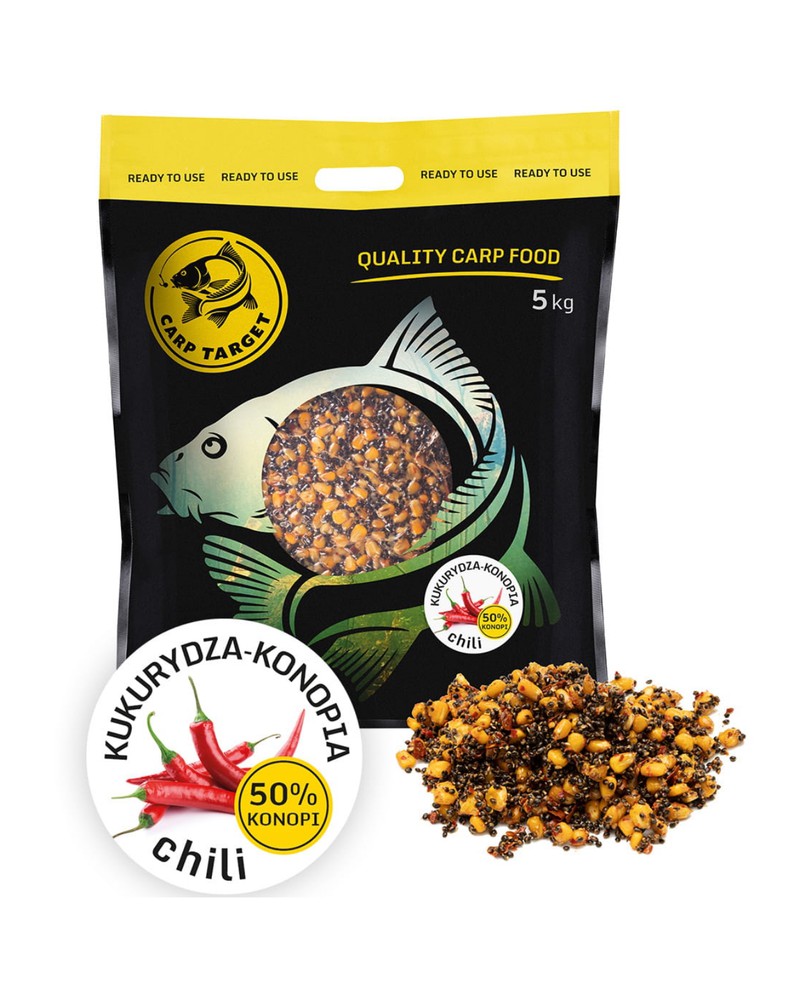 Mix Ziaren Carp Target Na Karpia Kukurydza Konopia Chili 5kg