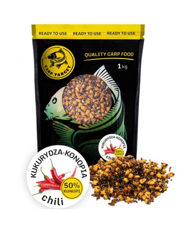 Mix Ziaren Carp Target Na Karpia Kukurydza Konopia Chili 1kg