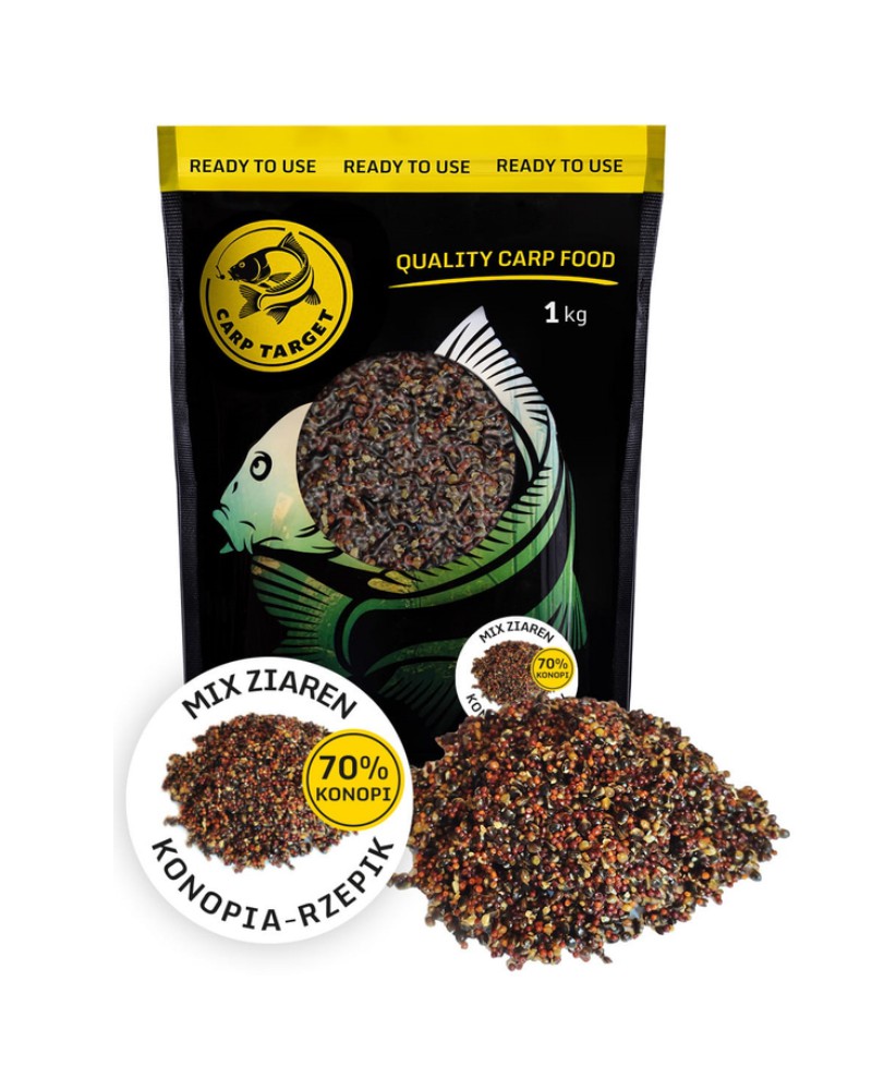 Mix Ziaren Carp Target Na Karpia Konopia Rzepik 1kg
