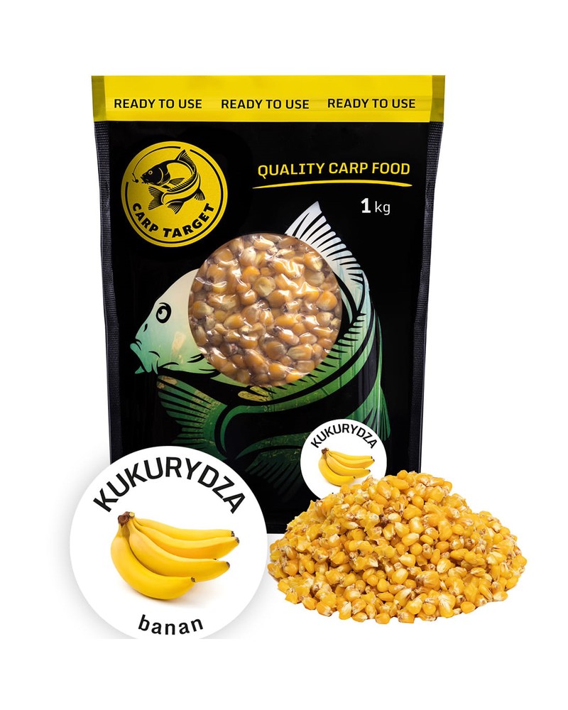 Ziarno Carp Target Gotowa Kukurydza Zanętowa Banan 1kg
