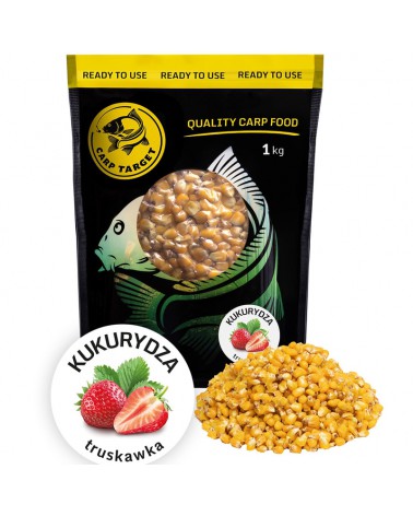Ziarno Carp Target Gotowa Kukurydza Zanętowa Truskawka 1kg