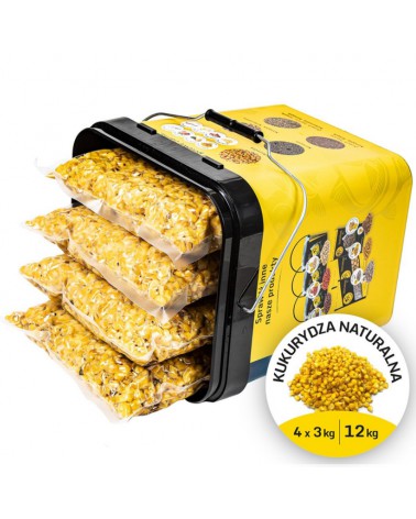 Ziarno Carp Target Gotowa Kukurydza Zanętowa Naturalna 12kg(4x3kg) Wiadro 17l