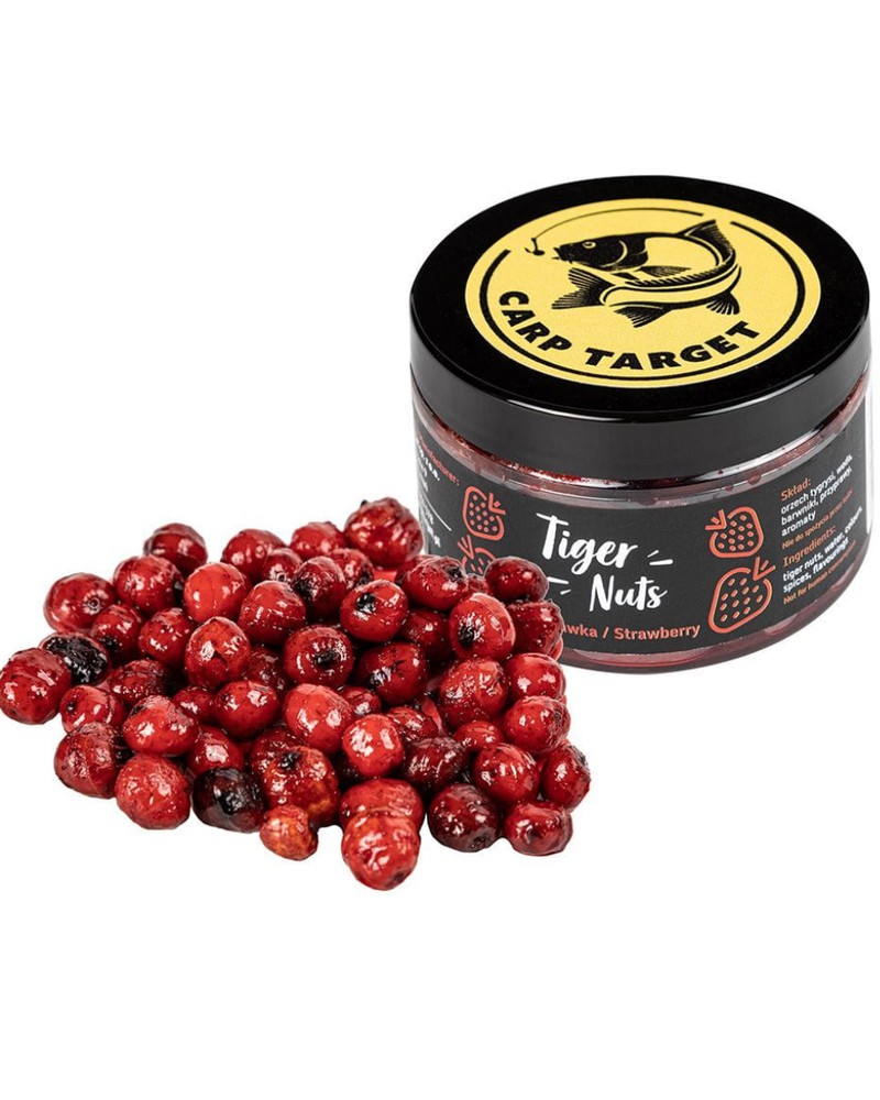 Ziarno Carp Target Orzech Tygrysi Haczykowy Truskawka 14-16mm 125ml