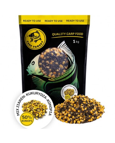Mix Ziaren Carp Target Na Karpia Kukurydza Konopia 1kg