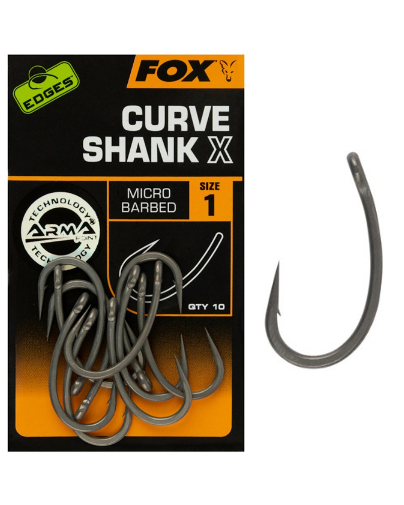Haczyki Karpiowe Fox Edges Armapoint Curve Shank X Nr 1 10szt.