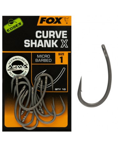 Haczyki Karpiowe Fox Edges Armapoint Curve Shank X Nr 1 10szt.