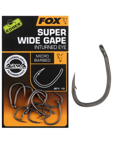 Haczyki Karpiowe Fox Edges Armapoint Supe Wide Gape Inturned Eye Nr 4 10szt.