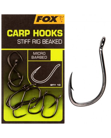 Haczyki Karpiowe Fox Edges Carp Hooks Stiff Rig Beaked Nr 4 10szt.