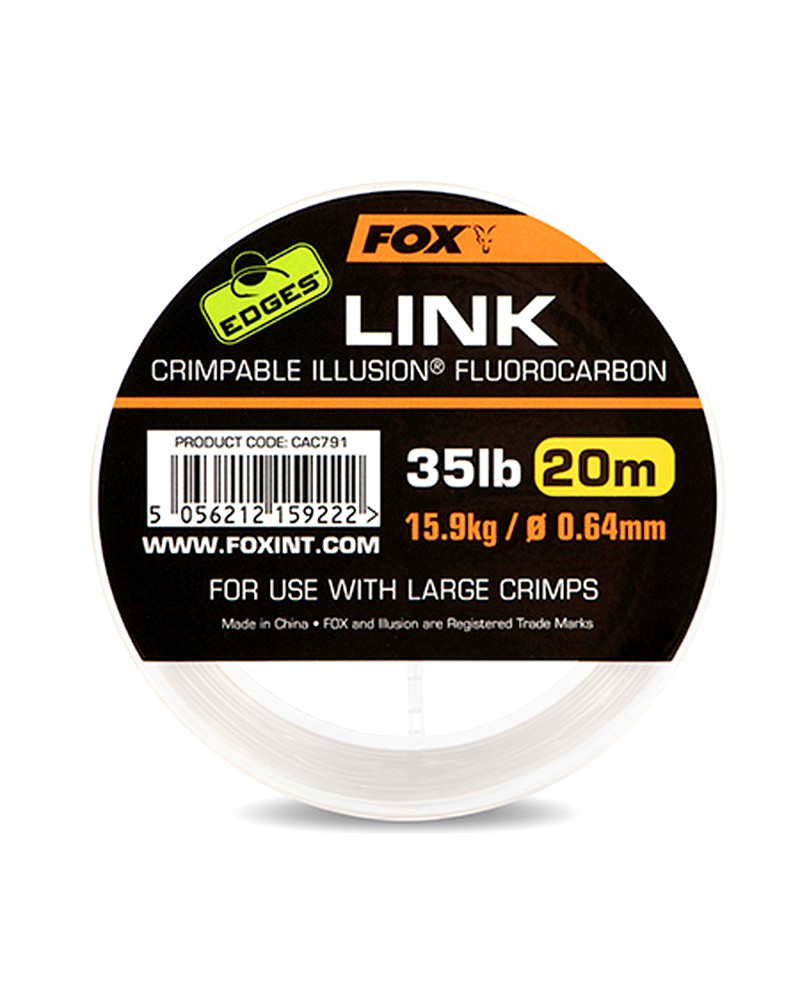 Fluorocarbon Na Przypony Fox Edges Link Illusion 0.64mm 35lb 15.9kg 20m