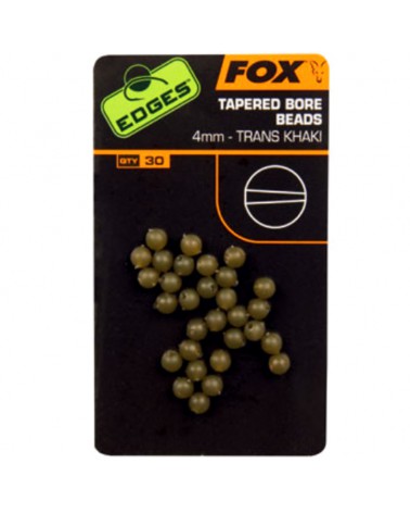 Stopery Gumowe Koraliki Fox Edges Tapered Bore Beads 4mm 30szt.