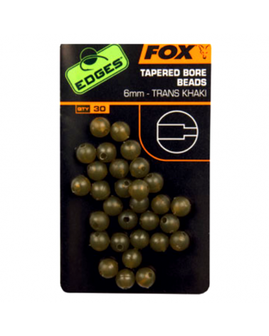 Stopery Gumowe Koraliki Fox Edges Tapered Bore Beads 6mm 30szt.