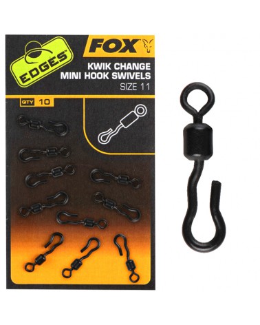 Krętlik Do Szybkiej Wymiany Fox Edges Kwik Change Mini Hook Swivels Nr 11 10szt.