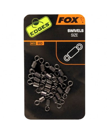 Krętlik Fox Edges Swivels Do Zestawów Karpiowych Nr 10 20szt.