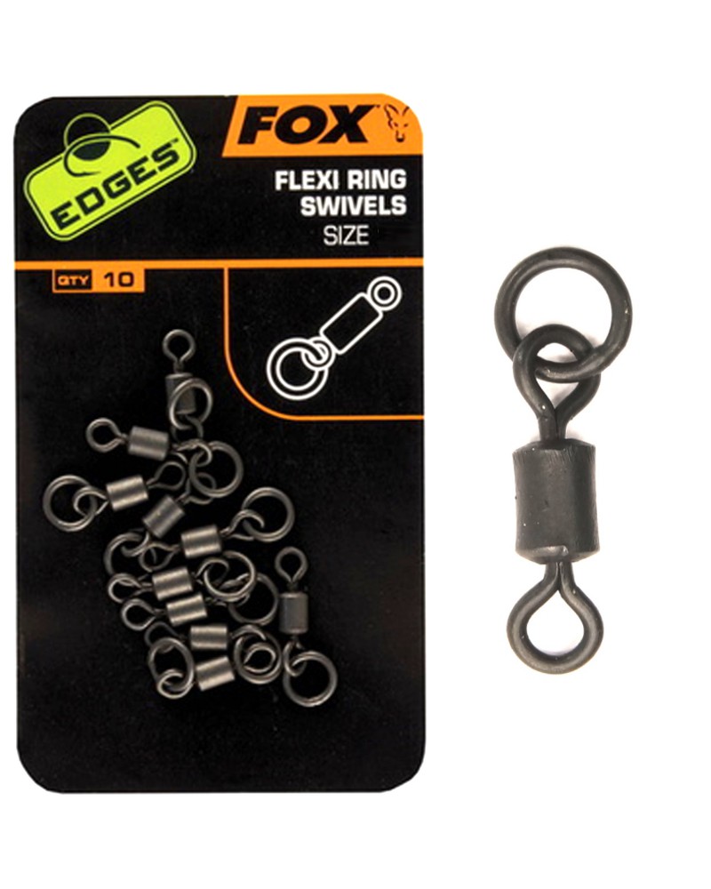 Krętlik Karpiowy Fox Edges Flexi Ring Swivels Z Pierścieniem Nr 10 10szt..