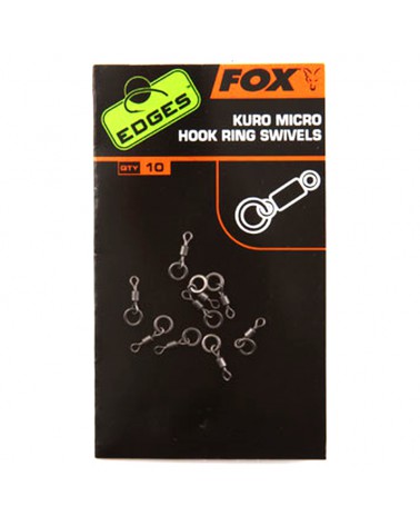Krętlik Karpiowy Fox Edges Kuro Micro Hook Ring Swivels Z Pierścieniem 10szt.