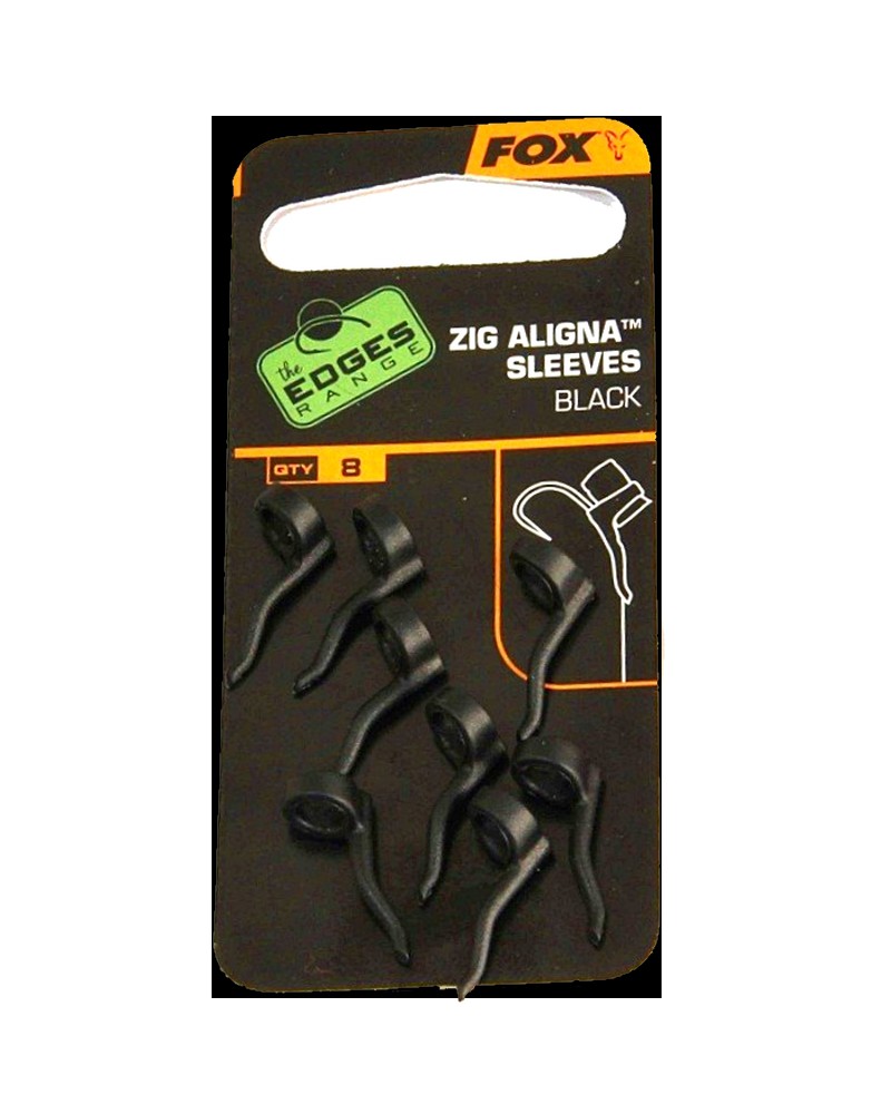 Pozycjoner Karpiowy Fox Edges Aligna Sleeves Black Do Zig Rig 8szt.