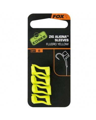 Pozycjoner Karpiowy Fox Edges Aligna Sleeves Yellow Do Zig Rig 8szt.