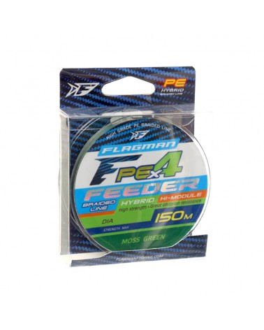 Plecionka Flagman Braid Pe Hybrid F4 Feeder 0.14mm 7.7kg 150m Mossgreen