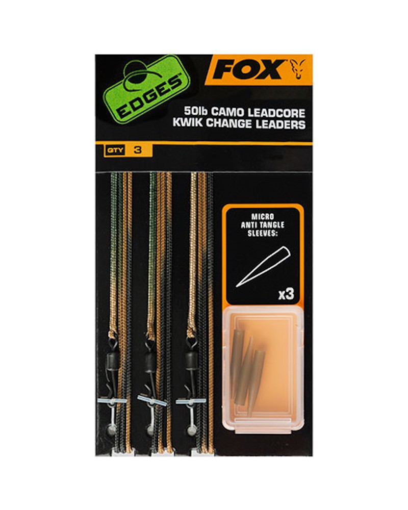 Zestaw Karpiowy Fox Edges Camo Leadcore Kwik Change Leaders 50lb 3szt.