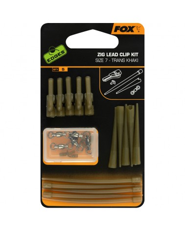 Zestaw Karpiowy Fox Edges Do Zig Riga Lead Clip Kit Nr 7 5szt.
