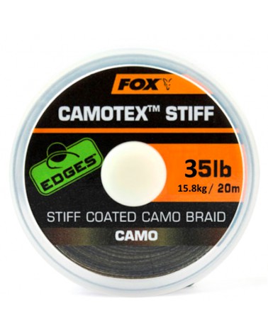 Plecionka Przyponowa Fox Edges W Otulinie Camotex  Stiff Camo 35lb 15.8kg 20m