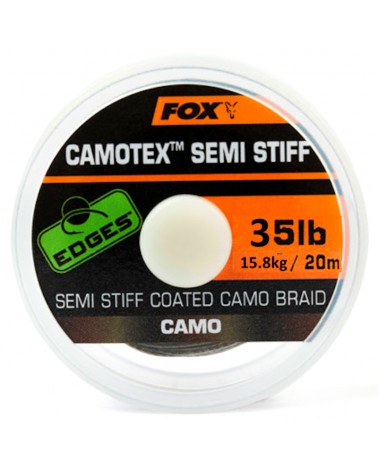 Plecionka Przyponowa Fox Edges W Otulinie Camotex Semi Stiff Camo 35lb 15.8kg 20m