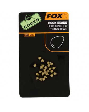 Stopery Na Haczyk Fox Edges Hook Bead Nr 7-10 Khaki 25szt.