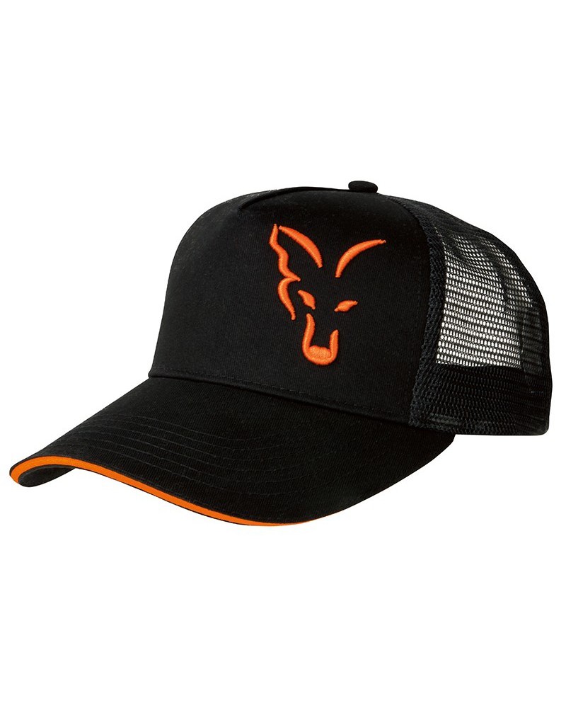 Czapka Z Daszkiem Fox Black Orange Trucker Cap
