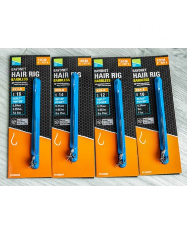 Przypony Preston KKH-B 4" 10cm Roz. 12 0.21mm Bayonet Mag Store Hair Rigs 8szt.