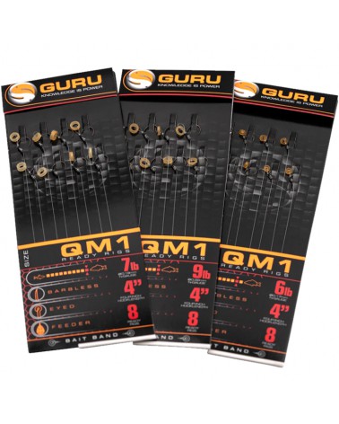 Haczyki Guru Z Przyponem QM1 Bait Bands 10cm Roz.18 0.15mm
