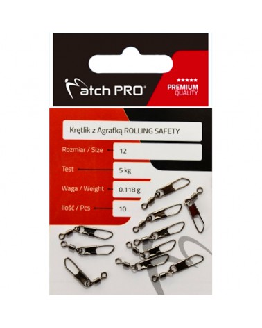 Krętlik Z Agrafką Matchpro Rolling Safety Nr 12 5kg 10szt.