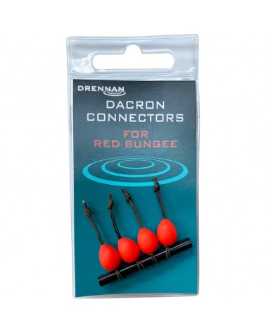 Łączniki Do Gumy Drennan Dacron Connectors XLarge Red 4szt.