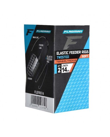 Gotowy Zestaw Flagman Elastic Feeder Rig 14cm Soft 2szt.