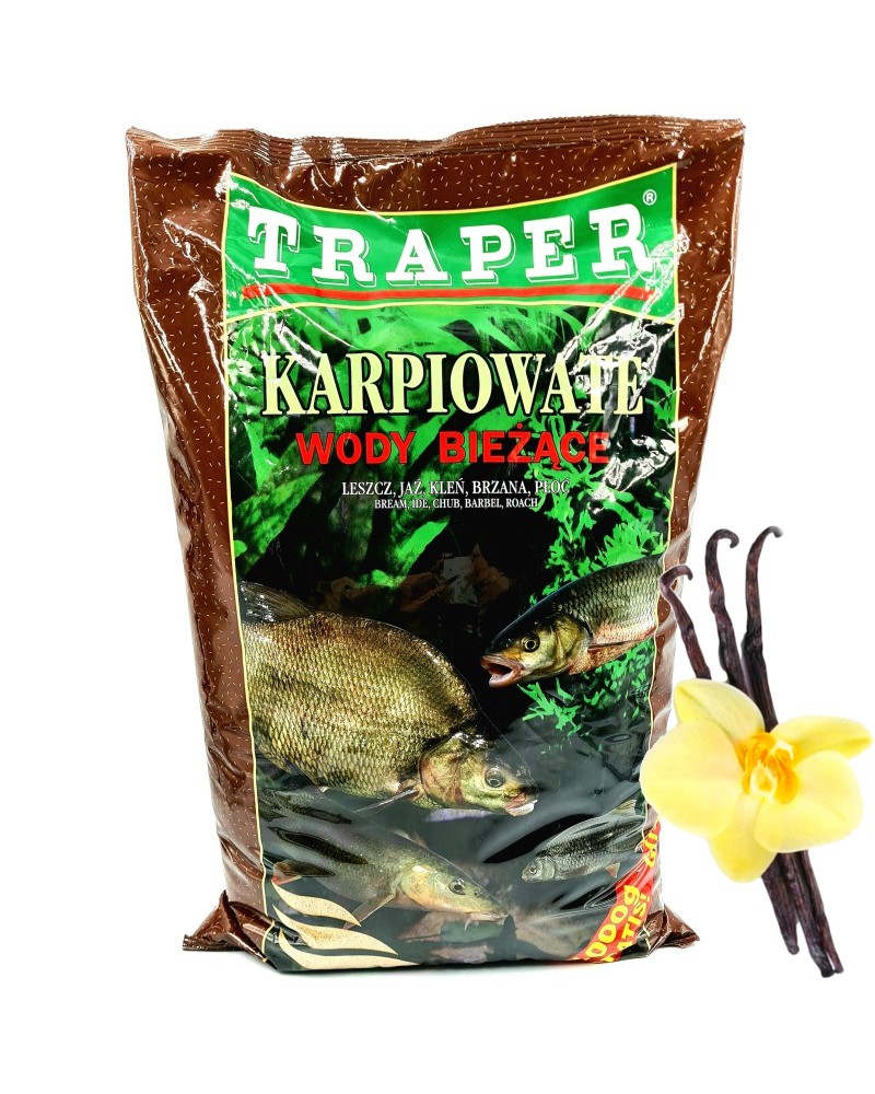 Zanęta Traper Karpiowate - Wody Bieżące Wanilia 5kg
