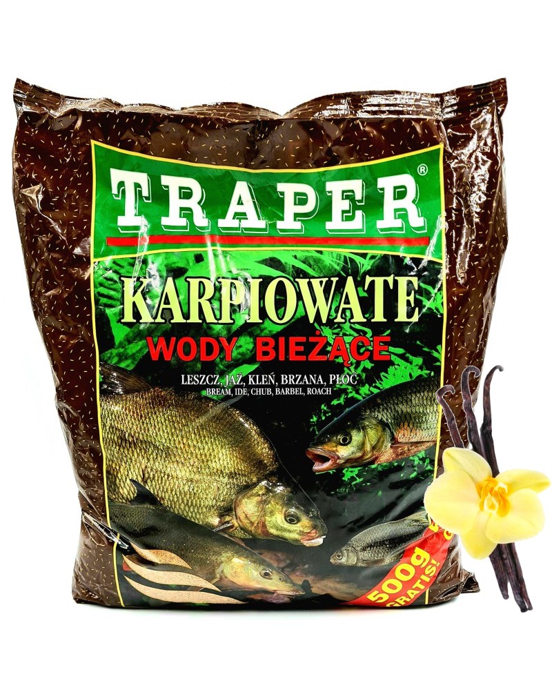 Zanęta Traper Karpiowate - Wody Bieżące Wanilia 2.5kg
