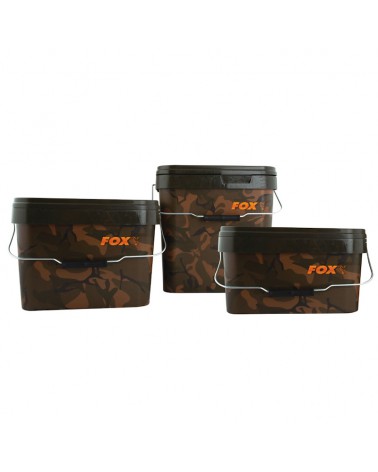 Wiadro Na Kulki Pellet Zanętę Fox Camo Square Bucket 17L