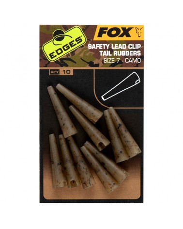 Nasadka Bezpiecznego Klipsa Fox Edges Camo Safety Lead Clip Tail Rubbers Nr 7 10szt.